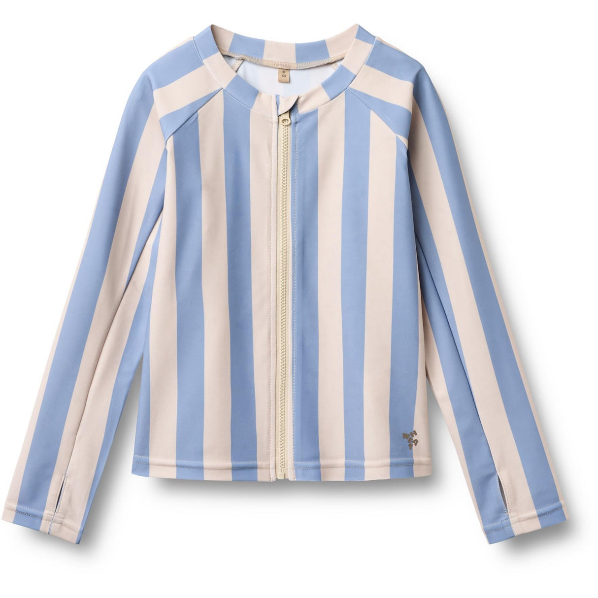 Wheat Bold Blue Stripe Swim T-shirt L/S Zip Ada