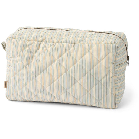 Wheat Blue Ocean Stripe Wash Bag Large Ziggi