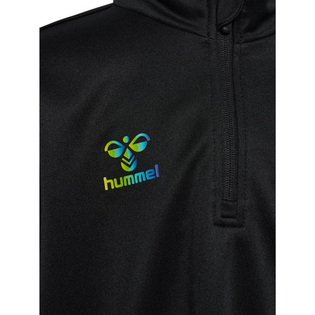 Hummel Black/Limeade Shimmer Half Zip Kids