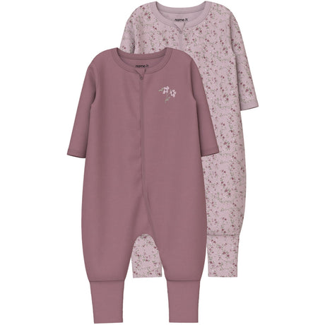 Name It Violet Ice Nbfnightsuit 2P Zip Ff Violetflower Noos