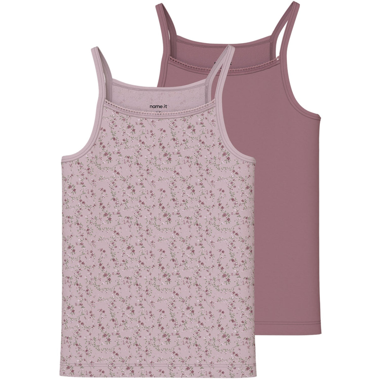 Name It Violet Ice Nkfstrap Top 2P Violetflower Noos