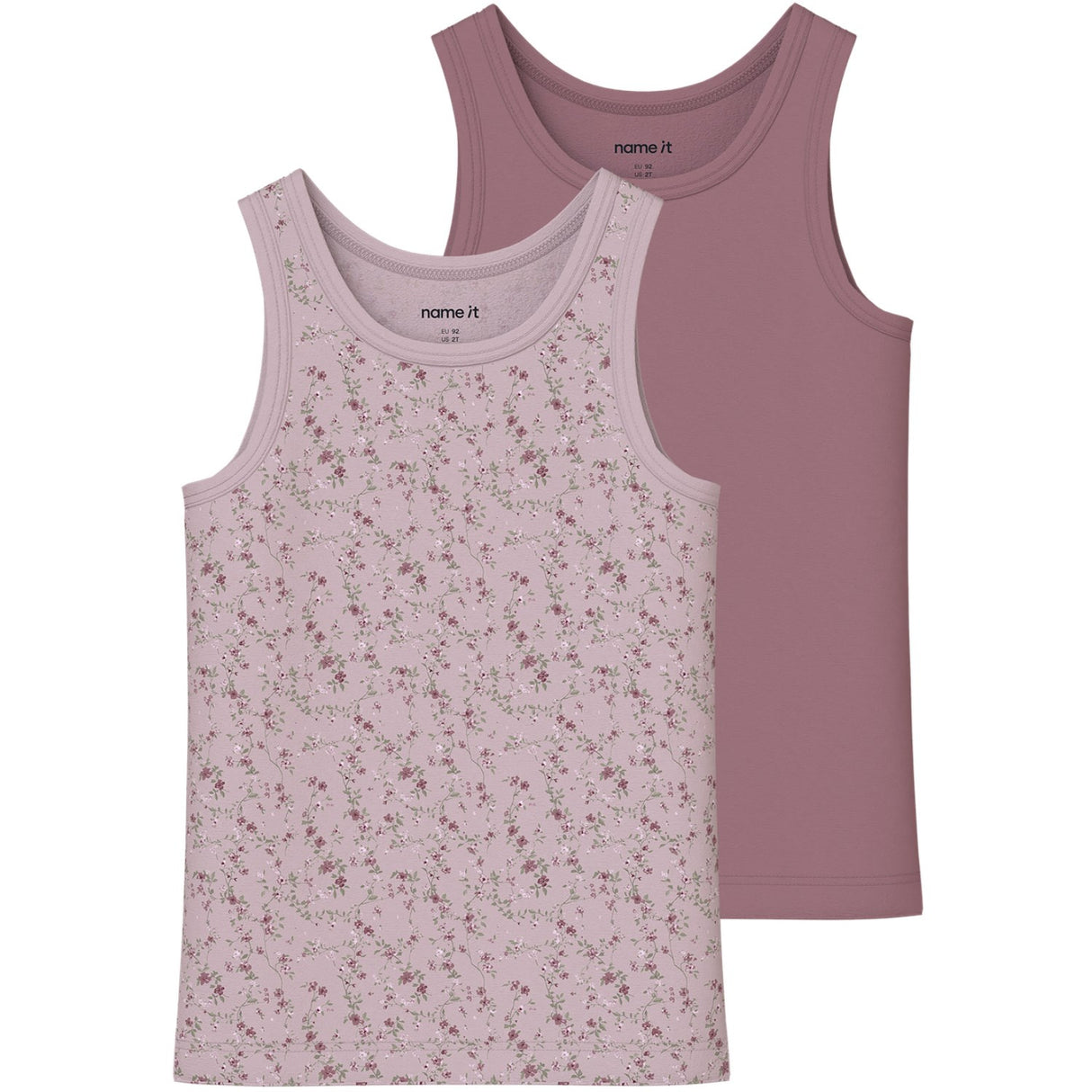 Name It Violet Ice Nmftank Top 2P Violetflower Noos