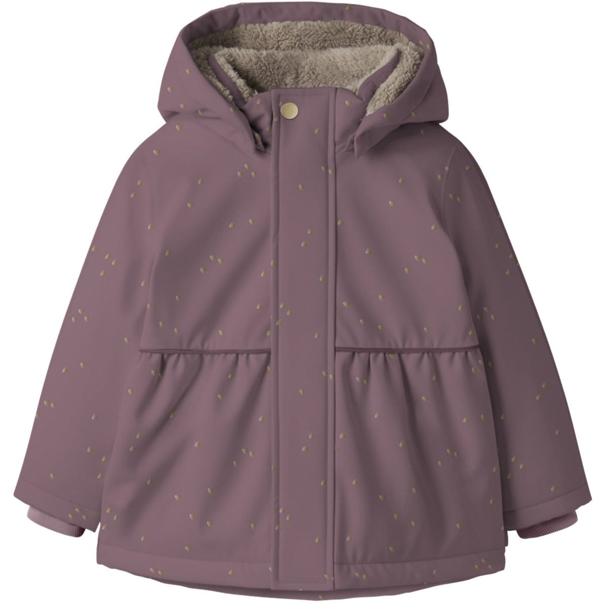 Name It Wistful Mauve Foil Hearts Nmfsnow05 Jacket Foil Fo