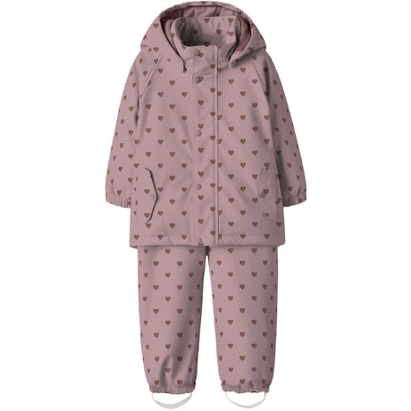 Lil'Atelier Zephyr Hearts Nmfladry Pad Rain Set Aop Fo Lil
