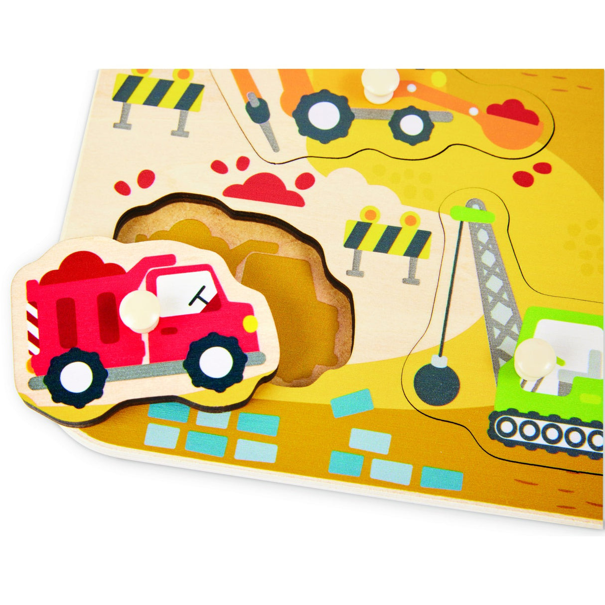 Hape Construction Vehicles Peg Puzzle