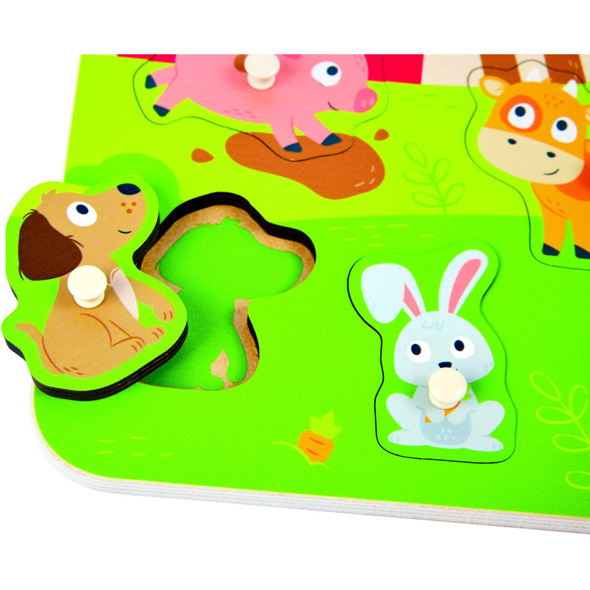 Hape Farm Animals Peg Puzzle