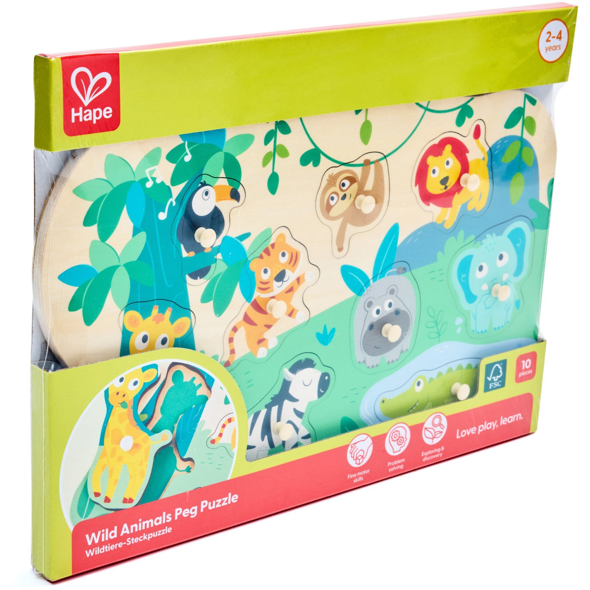 Hape Wild Animals Peg Puzzle