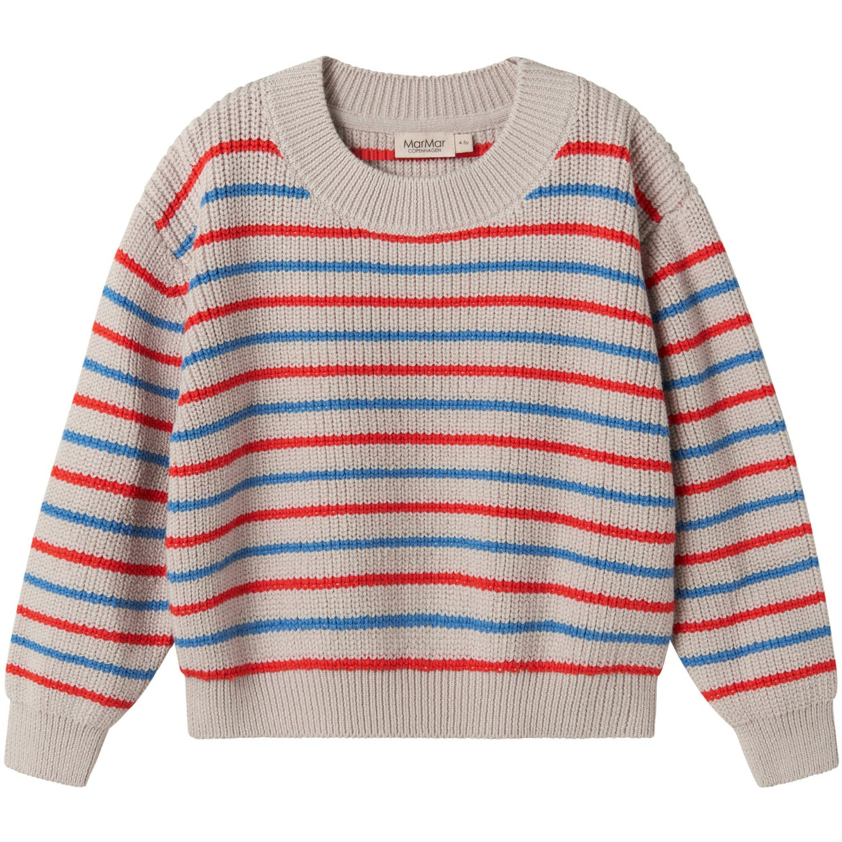 MarMar Cotton Knit EA Stripe Tomato Mix Stripe Teno Knitted Blouse