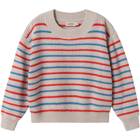 MarMar Cotton Knit EA Stripe Tomato Mix Stripe Teno Knitted Blouse