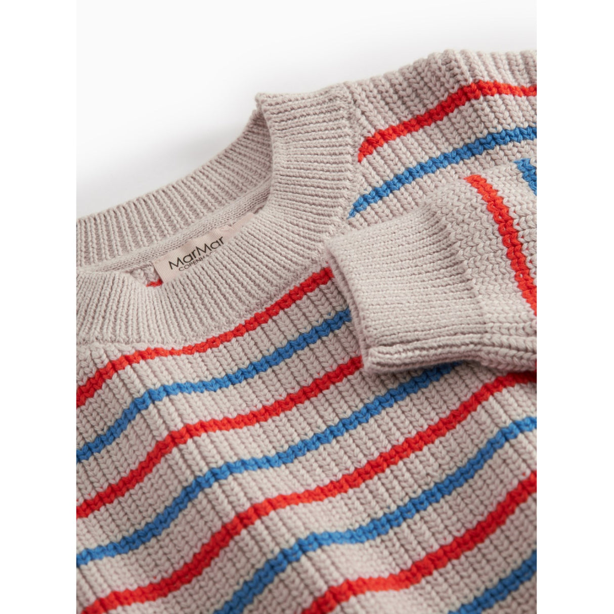 MarMar Cotton Knit EA Stripe Tomato Mix Stripe Teno Knitted Blouse