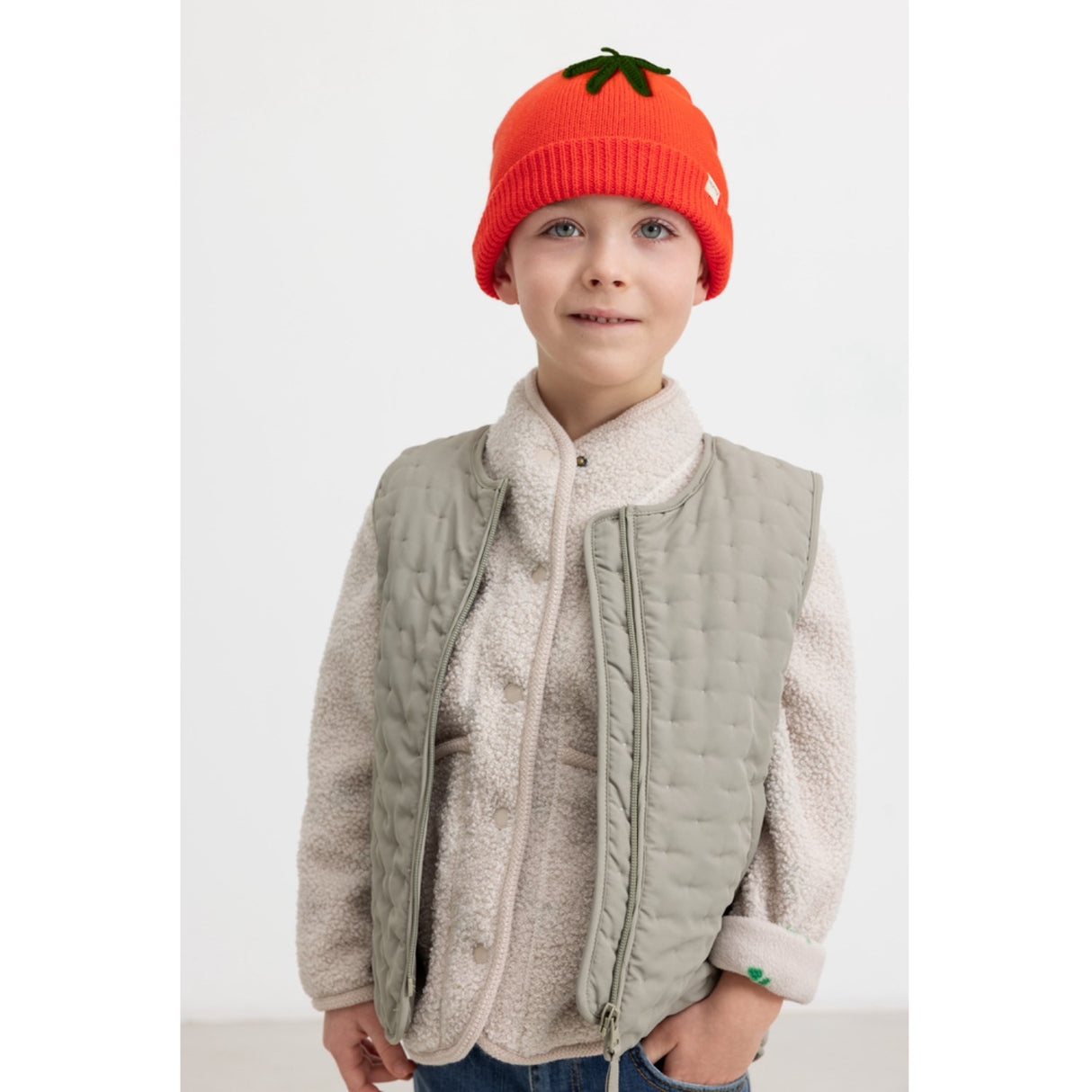 MarMar Cotton Knit Plain Tomato Atlas Tomato Hat