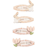 Mimi & Lula 4 Hair Clips - Bunny & Flower Easter