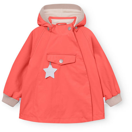 Mini A ture Paprika Red Matwai Fleece Lined Jacket. Grs
