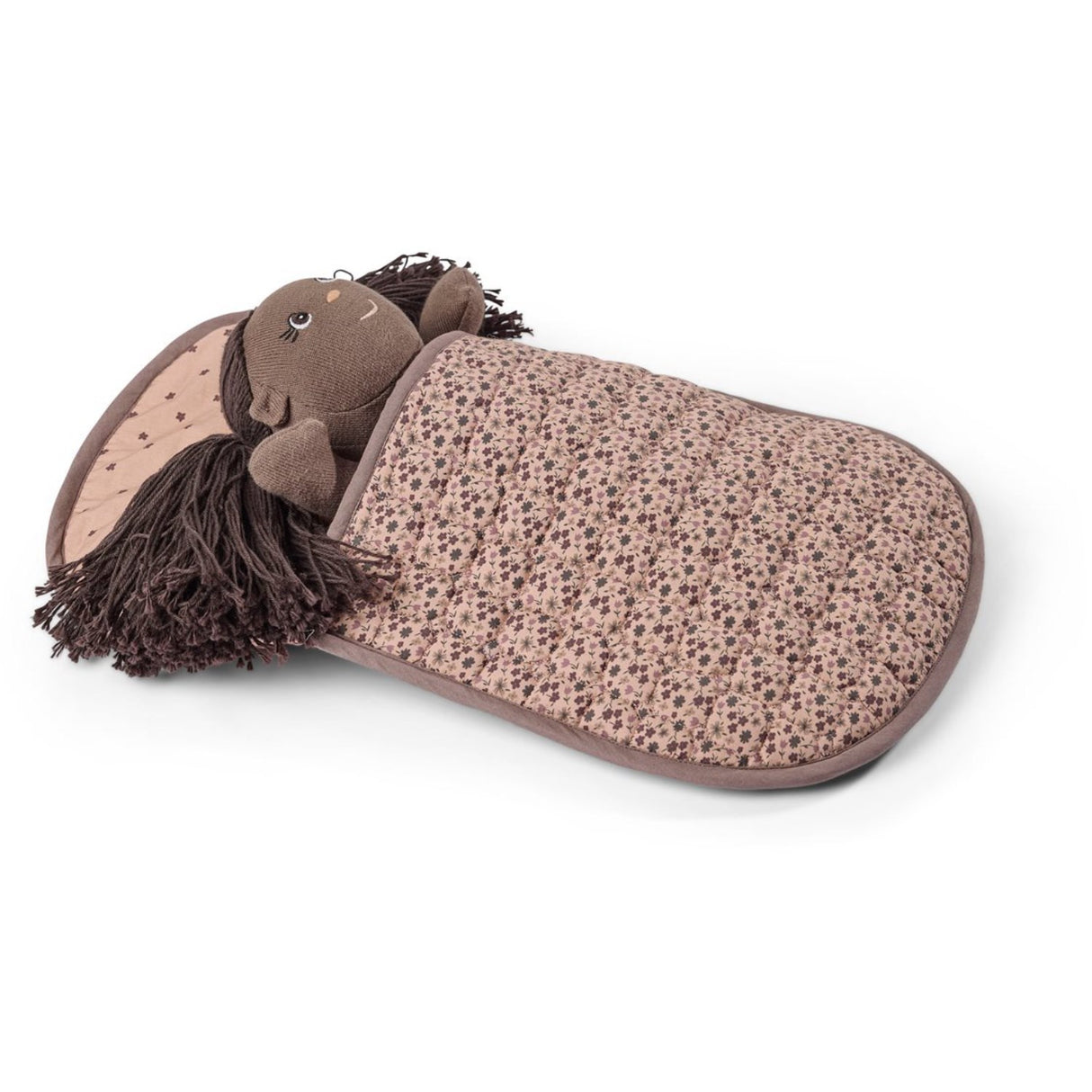 Smallstuff Dark Rose Flowers Sleeping Bag And Pillow