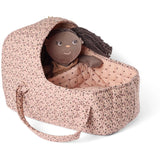 Smallstuff Dark Rose Flowers Doll Carrier, Pillow And Duvet