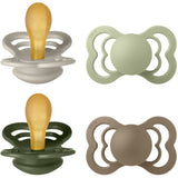 Bibs Sand/Sage/Hunter Green/Dark Oak Pacifier Supreme 4-Pack Latex