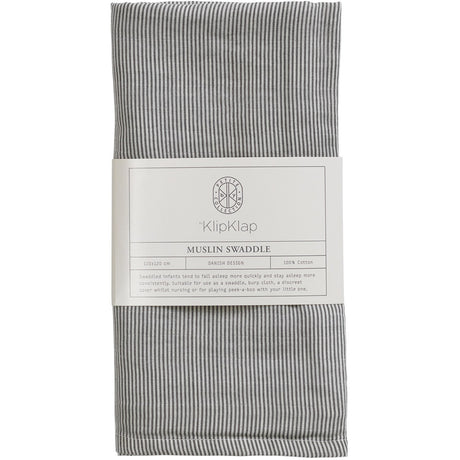 by KlipKlap Steel Grey Emil Stripe Swaddle