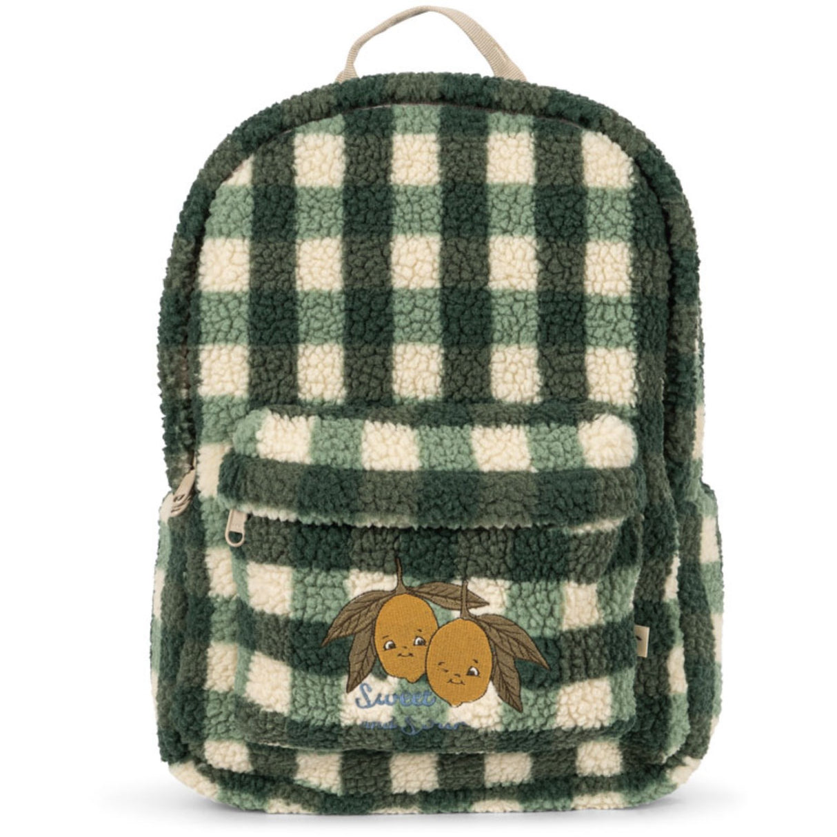 Konges Sløjd Green Check Jody Teddy Backpack Grs