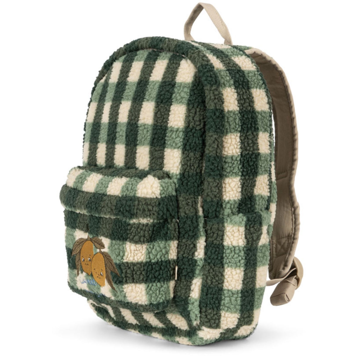 Konges Sløjd Green Check Jody Teddy Backpack Grs