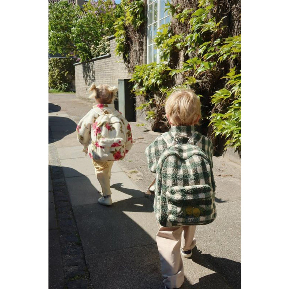 Konges Sløjd Green Check Jody Teddy Backpack Grs