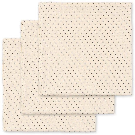Konges Sløjd Estate Dot 3 Pack Muslin Cloth Gots