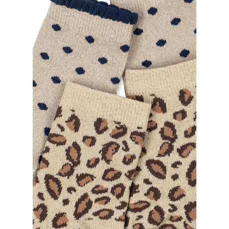 Konges Sløjd Leo/Dot 2 Pack Leo And Dot Glitter Jacquard Socks