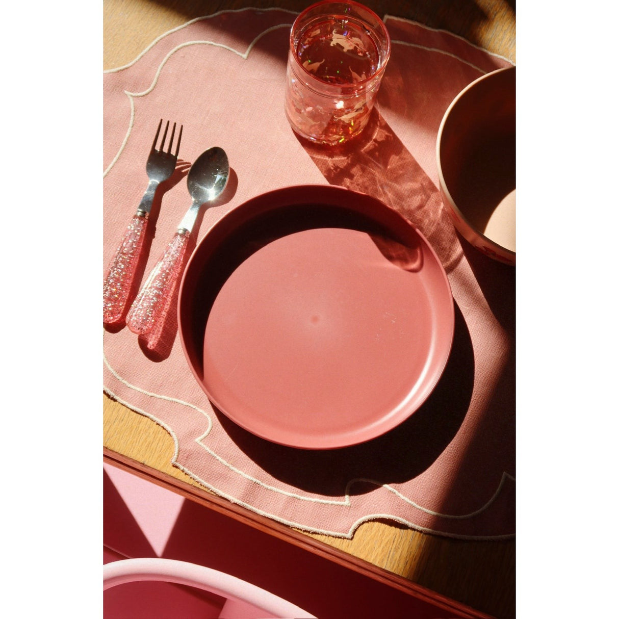 Konges Sløjd Woof Letter Rose 2 Pack Glitter Cups