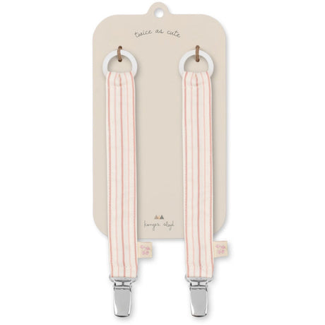 Konges Sløjd Stripie Petite Rose 2 Pack Pacifier Strap