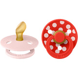 Bibs Blossom/Candy Apple Pacifier Studio Colour 2-Pack Polka Anatomical Latex