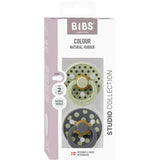 Bibs Sage/Iron Pacifier Studio Colour 2-Pack Polka Latex