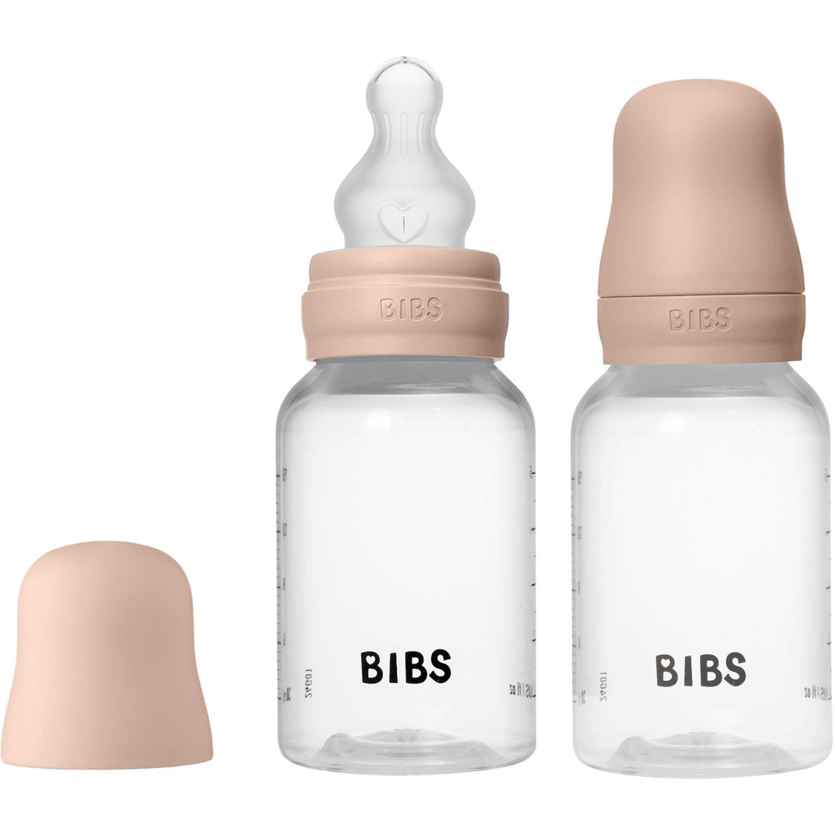 Bibs Blush Baby Bottle Round Silicone 2-Pack 150 Ml Slow Flow