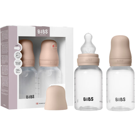 Bibs Blush Baby Bottle Round Silicone 2-Pack 150 Ml Slow Flow
