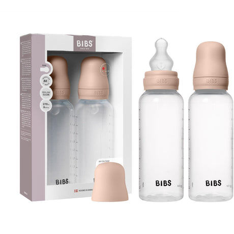 Bibs Blush Baby Bottle Round Silicone 2-Pack 270 Ml Medium Flow