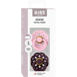 Bibs Pink/Plum Pacifier Boheme 2-Pack Latex