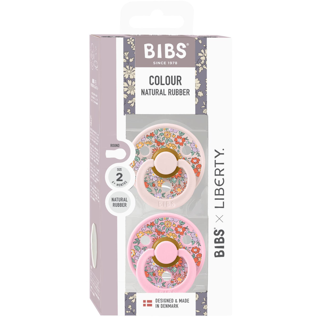 Bibs X Liberty Petal Mix Pacifier Colour 2-Pack Oscar Meadow Latex
