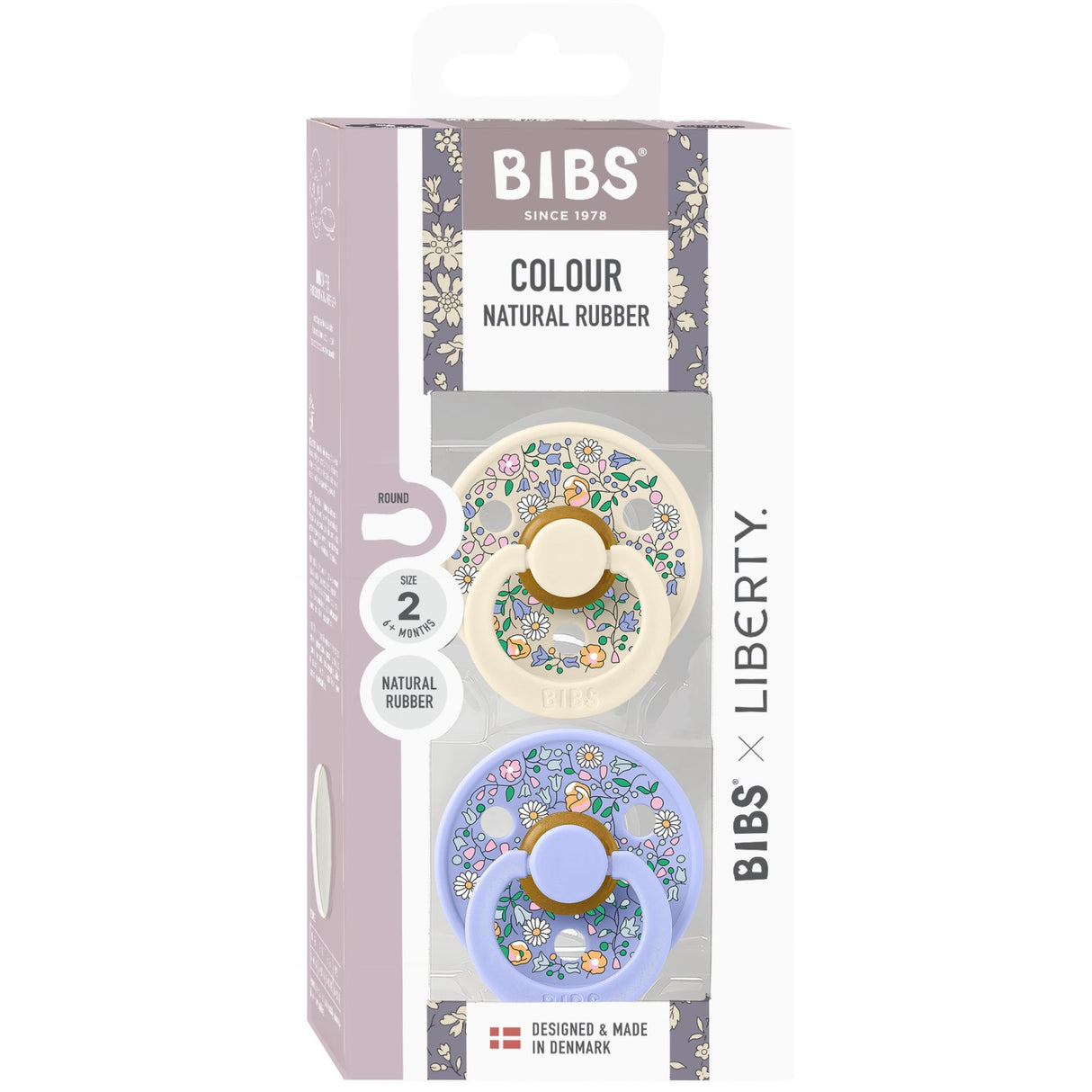 Bibs X Liberty Ivory Mix Pacifier Colour 2-Pack Chloe Meadow Latex