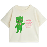 Mini Rodini Off-white Alien Travel Agency Sp Ss Tee