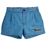 Mini Rodini Blue Lw Denim Dots AOP Shorts 2