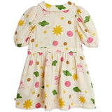 Mini Rodini Off-white Space AOP Muslin Woven Ss Dress
