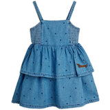 Mini Rodini Blue Lw Denim Dots AOP Strap Dress
