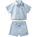 Calvin Klein Breezy Blue Woven Short Set