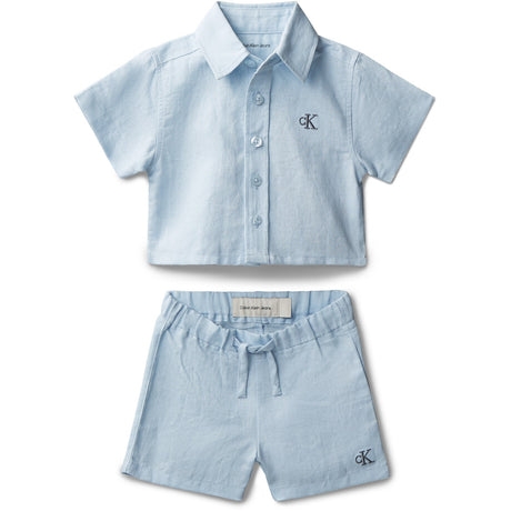 Calvin Klein Breezy Blue Woven Short Set