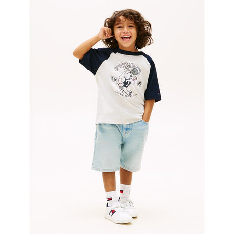 Tommy Hilfiger Light Grey Heather Lb Sports Graphic T-Shirt