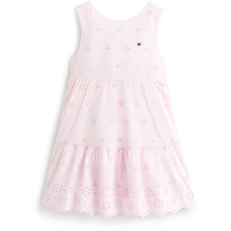 Tommy Hilfiger Pearly Pink Lg Broderie Anglaise Bow Dress