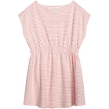 Serendipity Coral/Offwhite Beach Dress Stripe