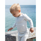 Serendipity Mist/Offwhite Slim Blouse Stripe