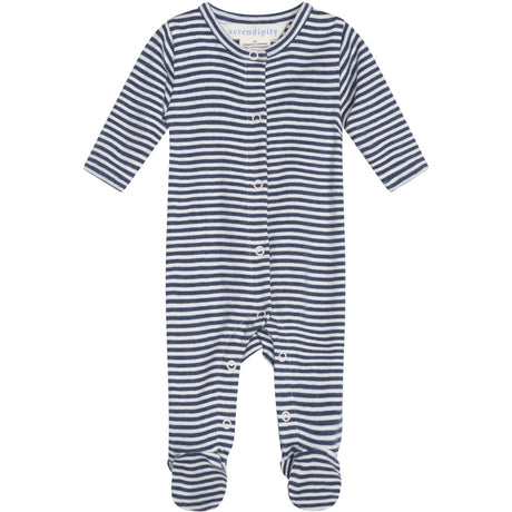 Serendipity Navy/Offwhite Newborn Stripe Suit