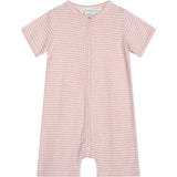 Serendipity Coral/Offwhite Baby Short Suit Stripe