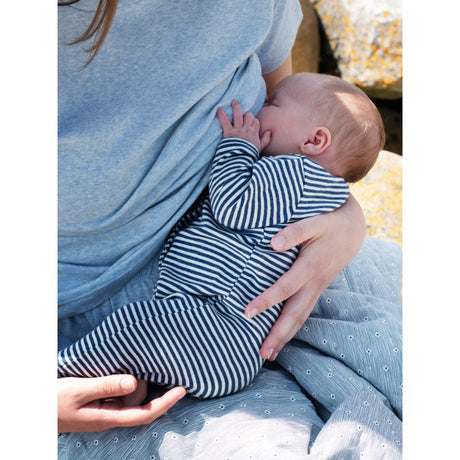 Serendipity Navy/Offwhite Newborn Stripe Suit