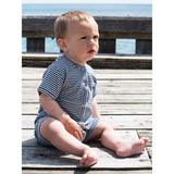 Serendipity Navy/Offwhite Baby Short Suit Stripe